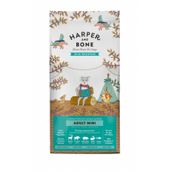 Harper and Bone Adult Mini Pienso para perros pequeños, con venado, jabalí, cerdo, conejo y salmón