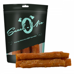 SnackOMio Snacks para perros Rollitos de filete de pechuga de pollo crujiente