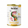 Dibaq Sense Lata Pollo & Pato Comida húmeda natural para perros, sin cereales, con pollo y pato.