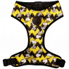 Arnés amarillo de neopreno Zoopets para perro, con diseño de Snoopy y Charlie Brown.
