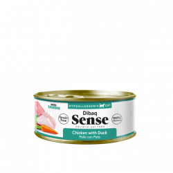 Dibaq Sense Cat Pollo & Pato 70G - Comida húmeda natural sin cereales para gatos