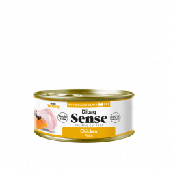 Dibaq Sense Cat Pollo con Papaya 70G - Comida húmeda natural sin cereales para gatos