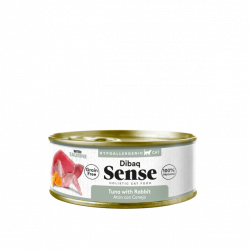 Dibaq Sense Cat Atún & Conejo con Calabaza 70G - Comida húmeda natural sin cereales, ideal para gatos con digestión sensible