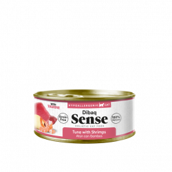 Dibaq Sense Cat Atún y Gambas con Patatas 70G - Comida húmeda natural sin cereales para gatos, rica en proteínas