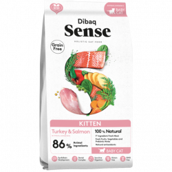 Dibaq Sense Cat Kitten, alimento para gatitos con pavo y salmón fresco