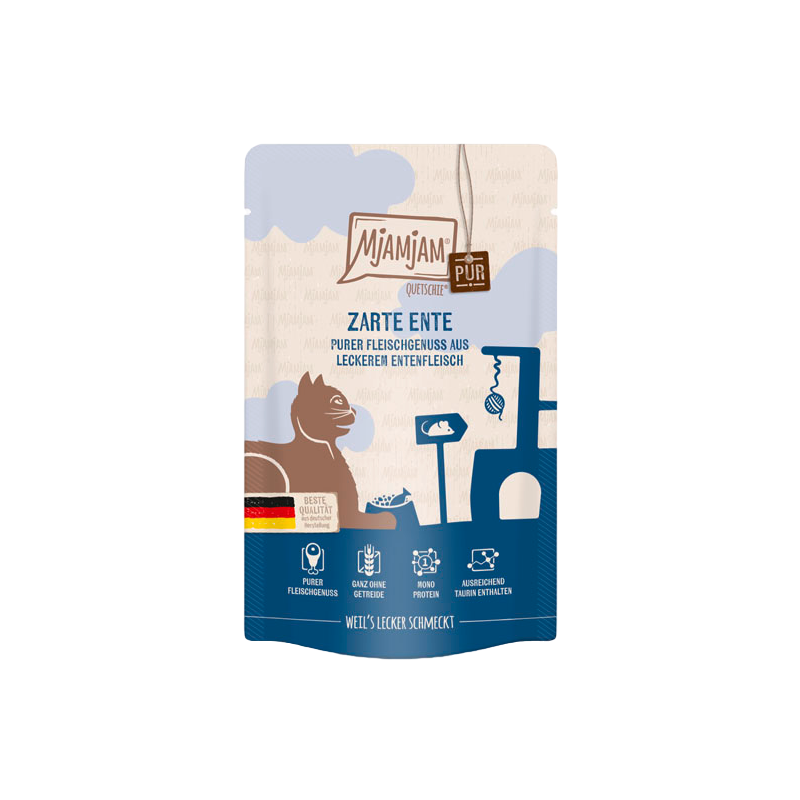 MjAMjAM Pura Carne de Pato Tierno 125gr. Alimento húmedo monoproteico para gatos