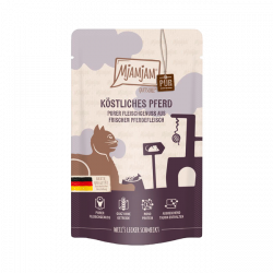MjAMjAM Pura Carne de Delicioso Caballo 125gr. Alimento húmedo monoproteico para gatos