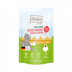 Comida húmeda para gatos MjAMjAM Delicioso Pollo con Jugosas Fresas 125gr