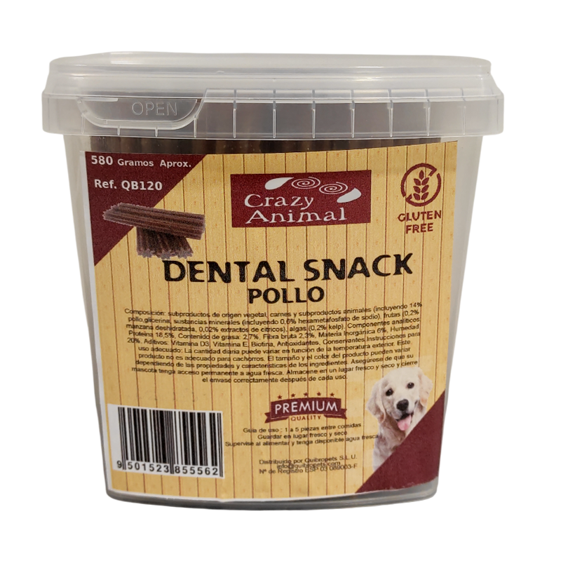 Snack Dental Naturales de Pollo para perros CrazyAnimal