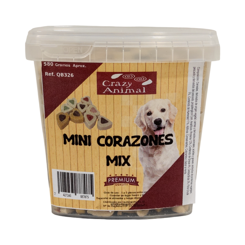 Snacks Mini Corazones Mix Para Perros CrazyAnimal
