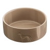 Cuenco cerámico Hunter Osby Glazed 350ml beige para perros y gatos pequeños, con base antideslizante de silicona