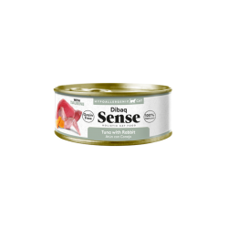 Dibaq Sense Cat Atún & Conejo con Calabaza 70G - Comida húmeda natural sin cereales, ideal para gatos con digestión sensible