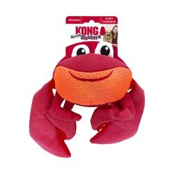 Juguete Kong Peluche Shakers Shimmy Crab para perros, con pinzas flexibles y sonido crujiente para perros activos