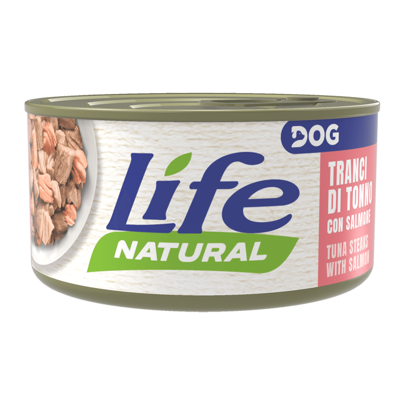 Life Natural filetes de atún y salmón, comida húmeda para perros natural