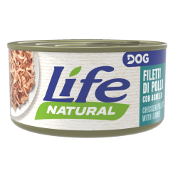 Life Natural filetes de pollo y cordero, comida húmeda para perros natural