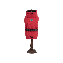 Freedos Oymyakon chubasquero con arnés para perro, rojo, Talla 45cm