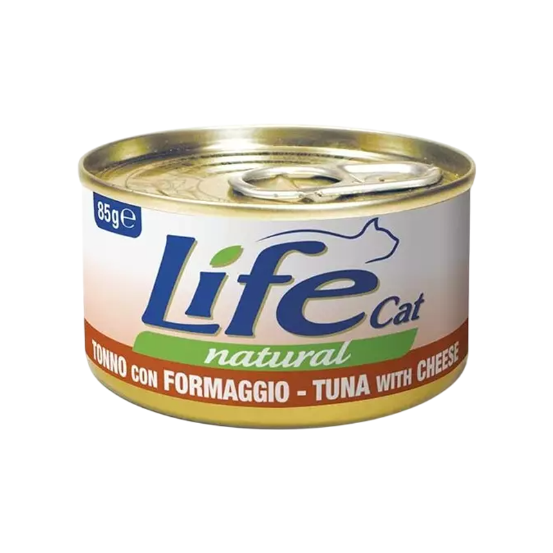 Life Natural comida húmeda para gatos natural de Atún y Queso