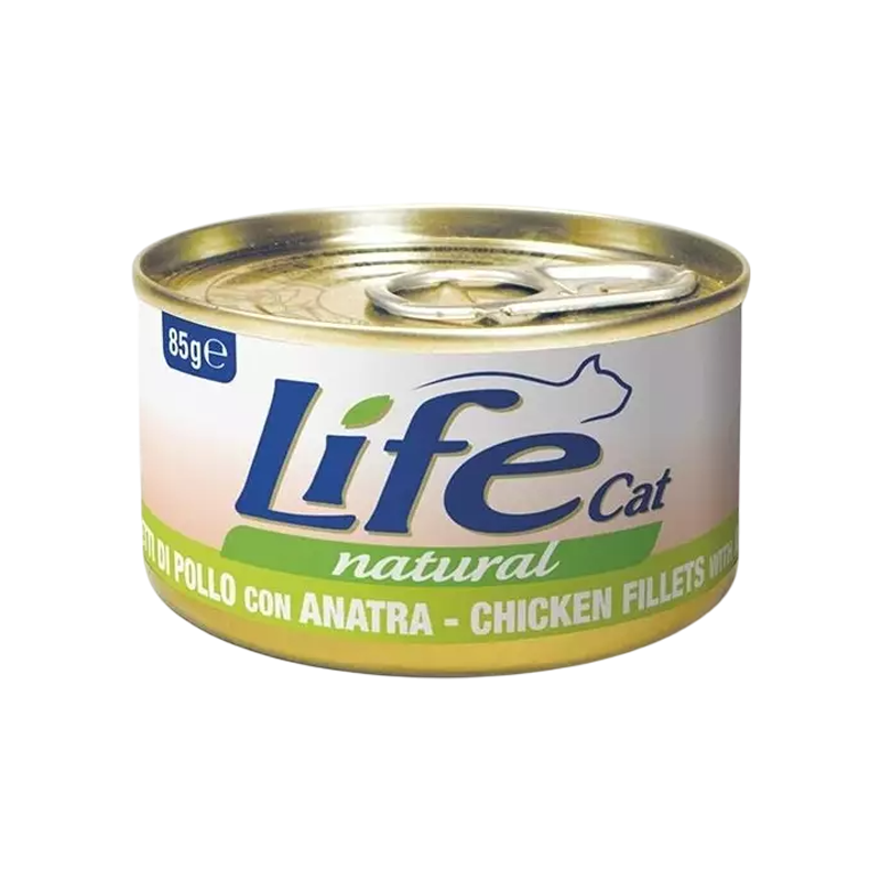 Life Natural comida húmeda para gatos de Pollo con Pato, ingredientes naturales