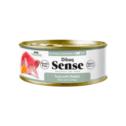 Dibaq Sense Cat Atún & Conejo con Calabaza 70G - Comida húmeda para gatos sin cereales, ideal para gatos con digestión sensible