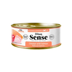 Dibaq Sense Cat Pollo & Salmón con Manzana 70G - Comida húmeda natural sin cereales para gatos, ideal para digestión saludable