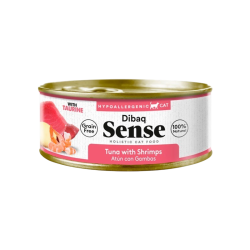 Dibaq Sense Cat Atún y Gambas con Patatas 70G - Comida húmeda para gatos sin cereales, rica en proteínas