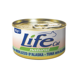 Life Natural comida húmeda para gatos sabor atún con bacalao de Alaska en lata de 85g