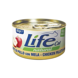 Life Natural comida húmeda para gatos de Filetes de Atún con Manzana de 85gr para gatos.