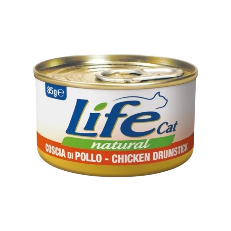 comida húmeda para gatos de Life Natural con muslo de pollo
