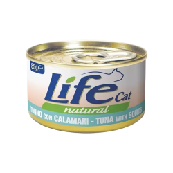 comida húmeda para gatos Life Natural, atún con calamar