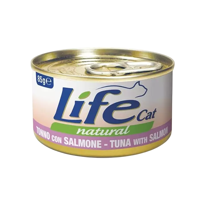 comida húmeda para gatos Life Natural, atún y salmón ricos en Omega-3
