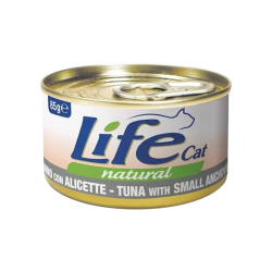 Lata de comida húmeda para gatos Life Natural de atún con anchoas 85g