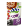 sopa para gatos con atún, anchoas y salmón de Life Natural, 60g, alimento húmedo con omega-3 y proteínas para la salud felina