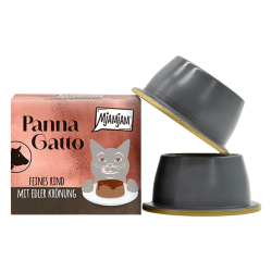 MjAMjAM Panna Gatto de Ternera, comida húmeda para gatos gourmet, paté monoproteico sin cereales, envase de 2 x 80g