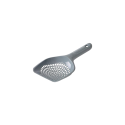 Pala para arenero de gato, marca Savic, color gris, de plástico. Accesorio para la higiene de gatos.