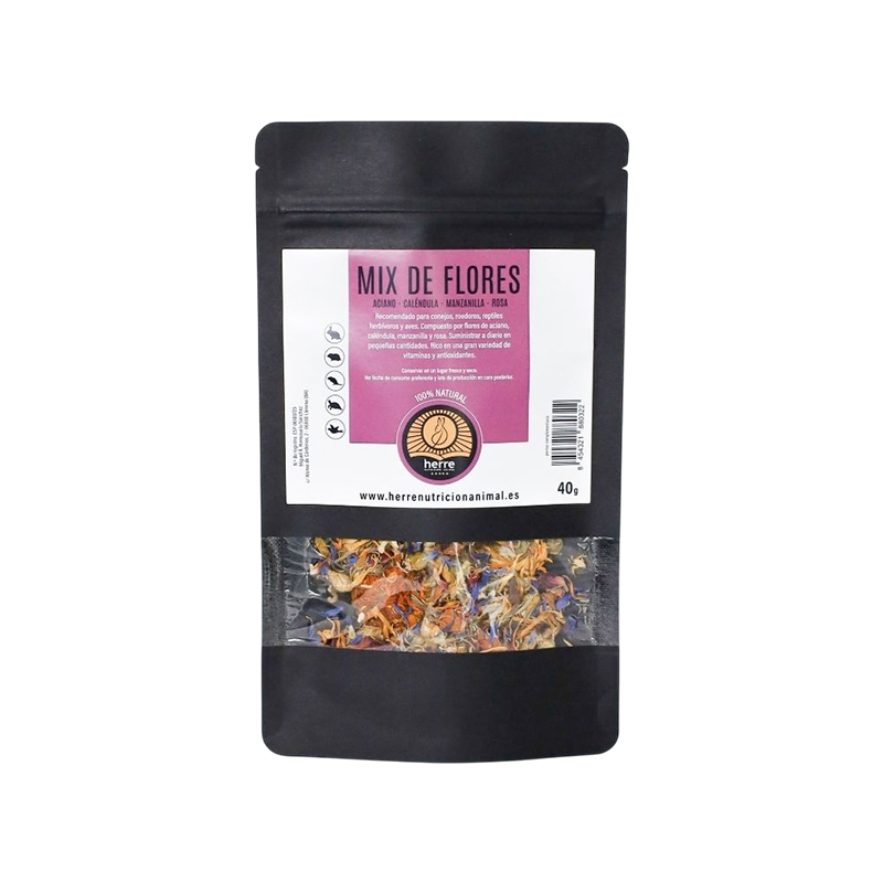 Herre Mix de Flores 40gr complemento multivitamínico natural para conejos y roedores.