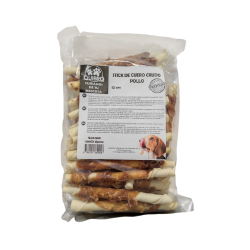 Quibropets snack masticable para perro de cuero crudo y pollo 500gr