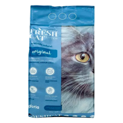Arena aglomerante de bentonita natural Gloria Fresh Cat Litter Original, bolsa de 5kg, control de olores, bajo polvo.