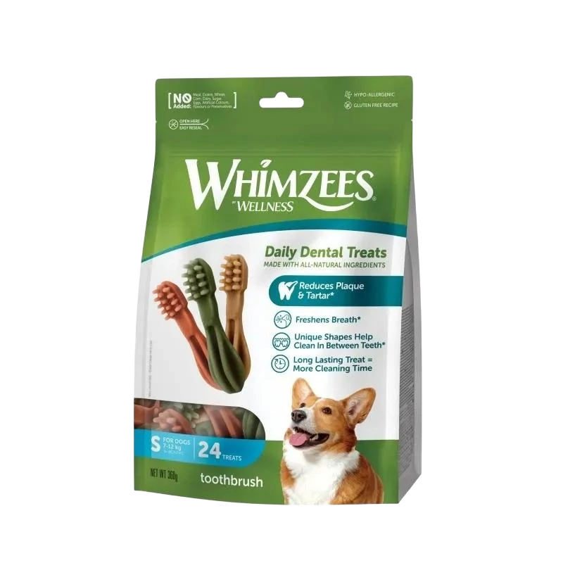 Whimzees Snack Dental Toothbrush S 24 unidades para perro pequeño