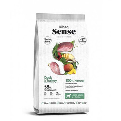 Dibaq Sense Grain Free Pato & Pavo Light Senior, pienso para perros sin cereales