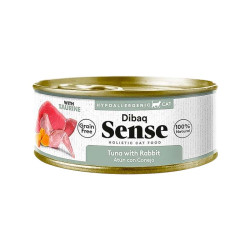 Dibaq Sense Cat Atún & Conejo con Calabaza 70G - Comida húmeda para gatos sin cereales, ideal para gatos con digestión sensible