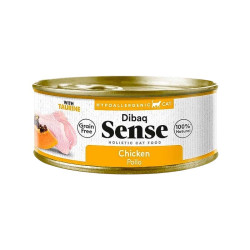 Lata Dibaq Sense Cat Pollo con Papaya 70G - Comida húmeda para gatos sin cereales