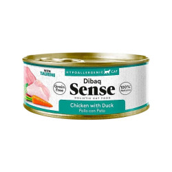 Dibaq Sense Cat Pollo & Pato con zanahorias 70G - Comida húmeda para gatos sin cereales