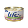Life Natural comida húmeda para gatos de filetes de pollo y jamón, rica en proteínas y sabor.