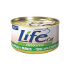 Life Natural comida húmeda para gatos Atún con Pollo y Carne 85 g, rica en proteínas y omega 3, sin conservantes