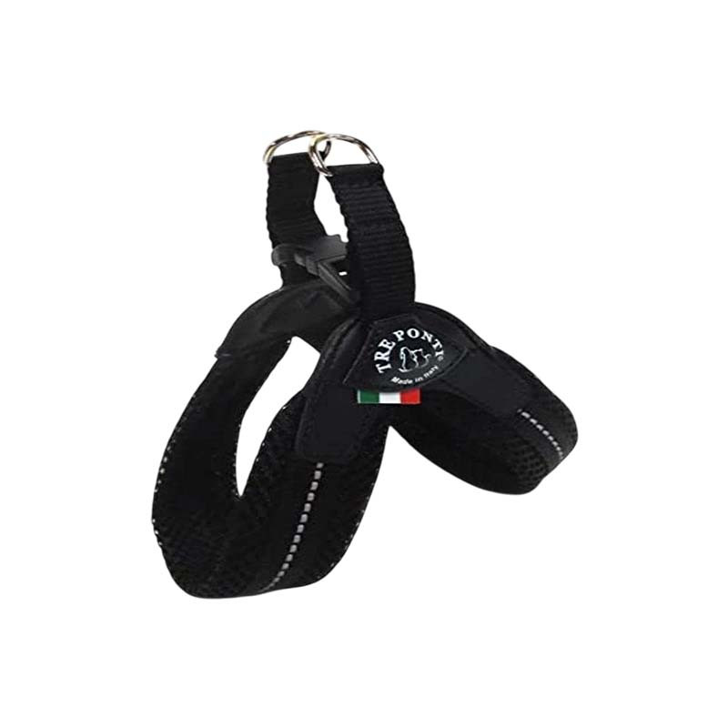 Arnes tre ponti easy fit mesh T1 negro perro mini menos 3kg