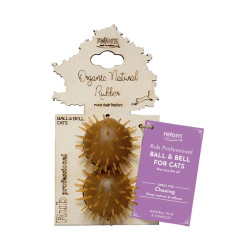 Juguete para gatos rub ball bell resina organica con cascabel instinto felino