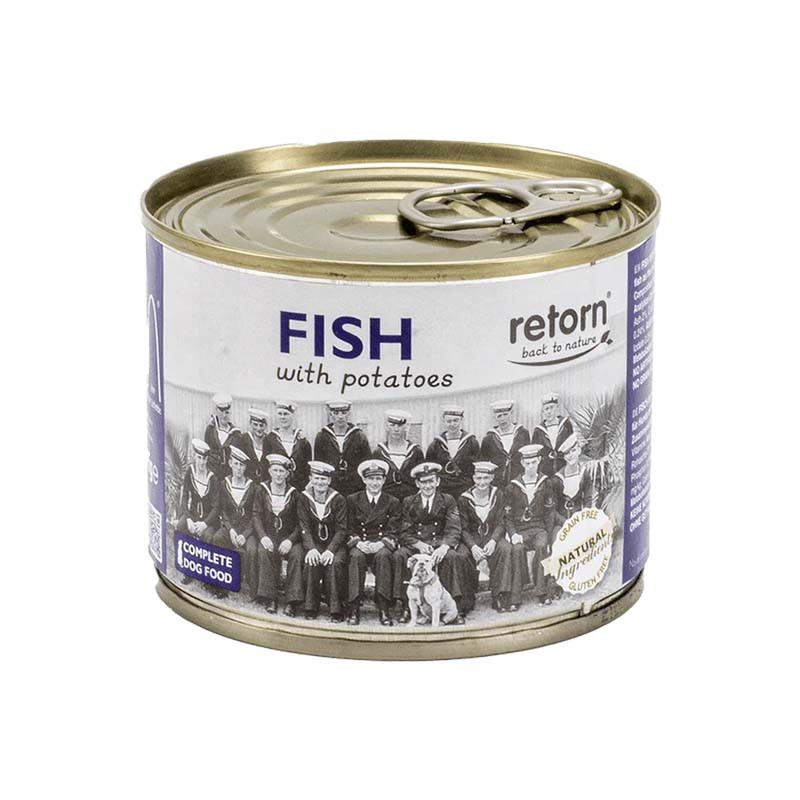 Retorn Lata de comida húmeda para perros Grain Free, sabor pescado y patatas