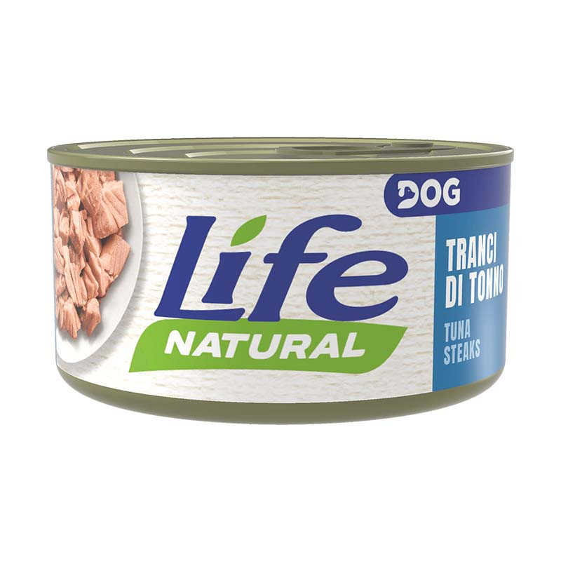 Lata Life Natural 90g comida húmeda para perros con filetes de atún naturales