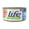 Lata Life Natural 90g comida húmeda para perros con filetes de atún naturales