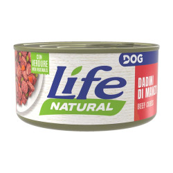 Life Natural comida húmeda para perros de dados de ternera